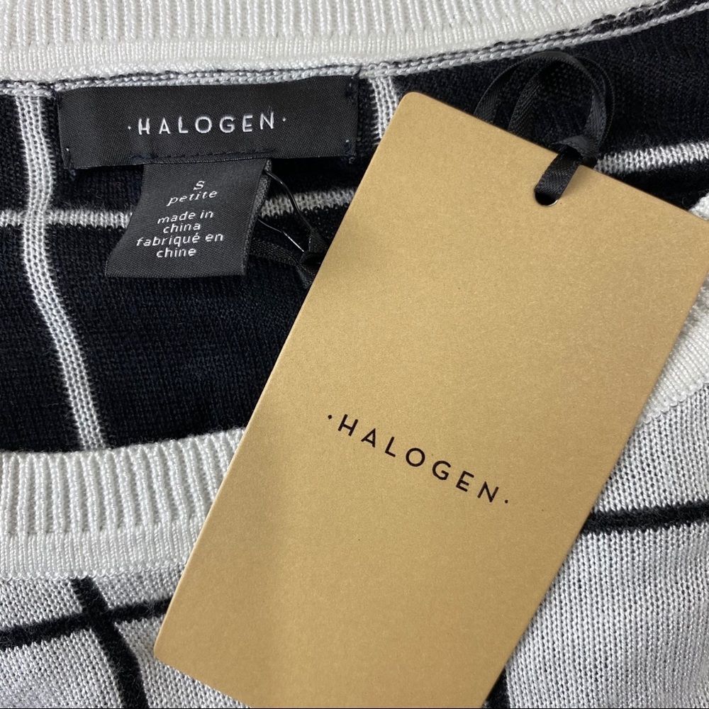 Halogen Patterned Crew Neck Knit Tank Top - Picture 6 of 7
